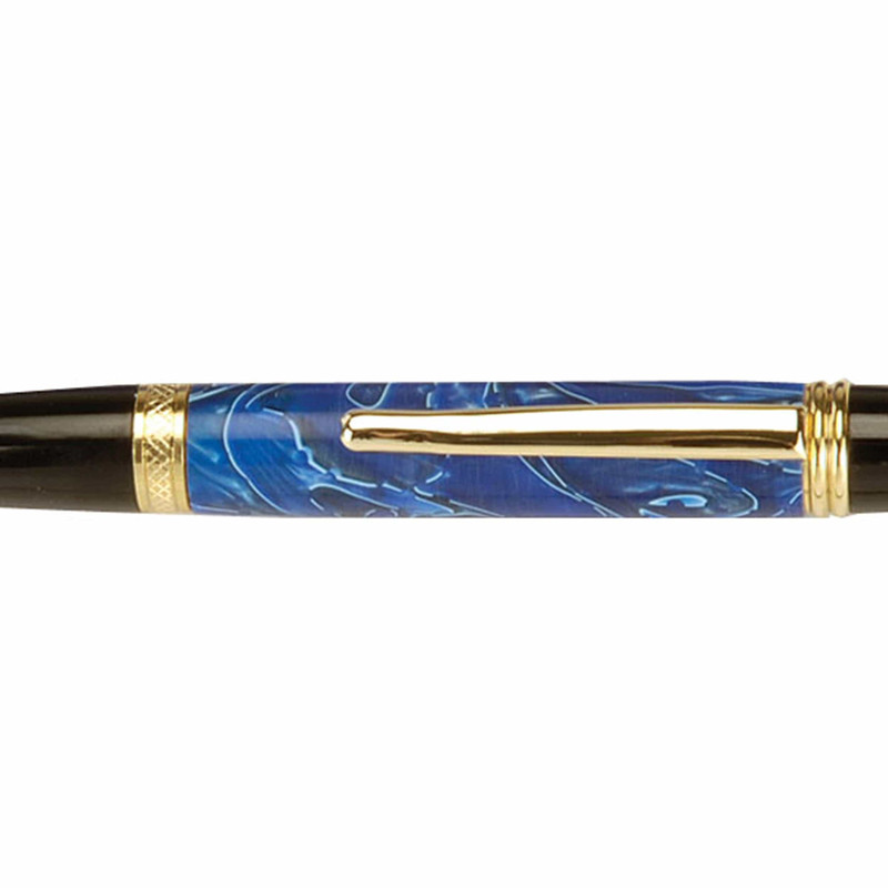 Acrylic Pen Blank - 3/4" x 3/4" x 5" - Color:Blue Illusion